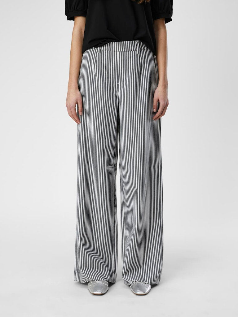 Object Lisa wide pants, Navy Stribe