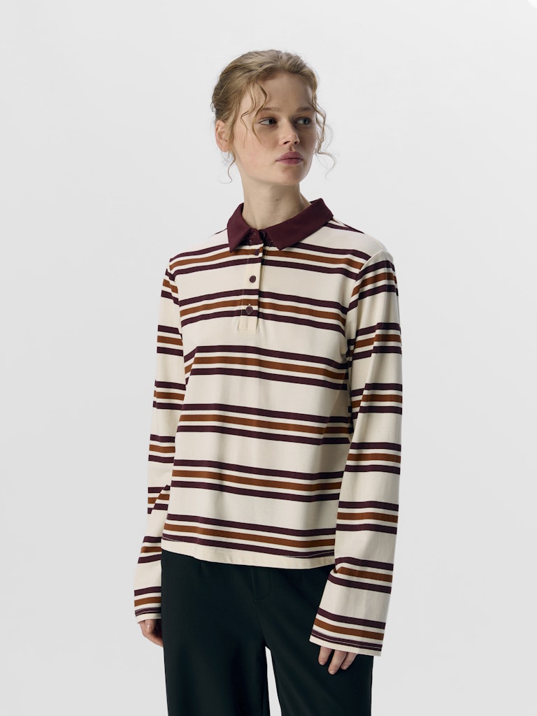 Object Nana Polo, brown stripe