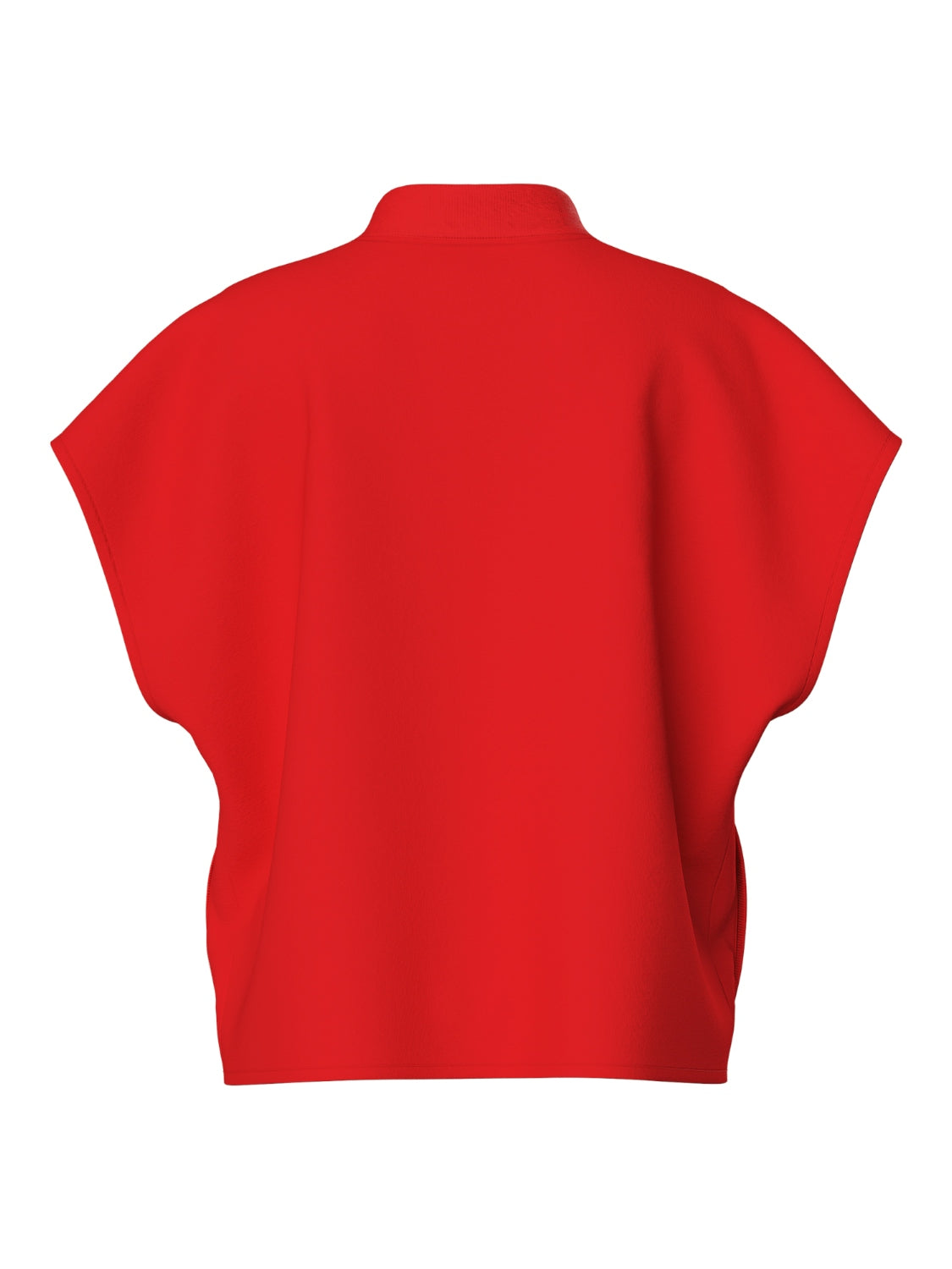 Pieces Chilli Zip Sweat Vest, Red