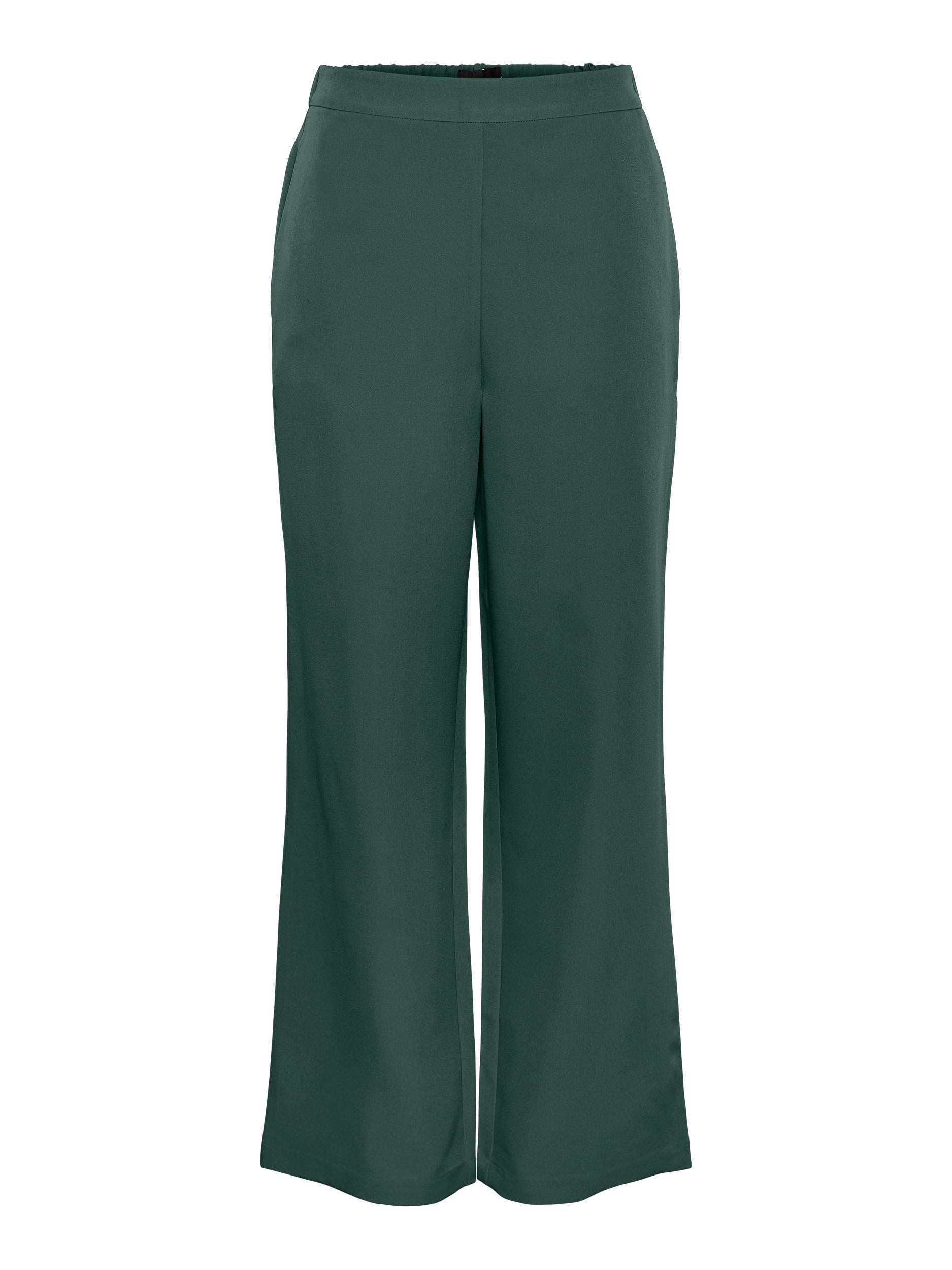 Pieces Bossy wide pants - Forrest Green