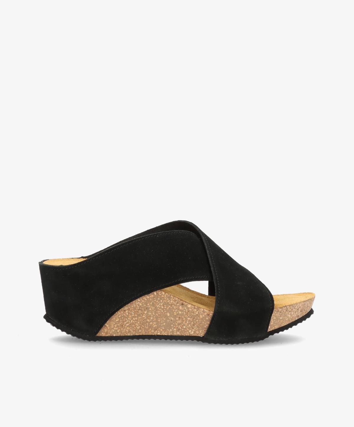 Shoedesign Copenhagen Shadow sandal, Black Suede