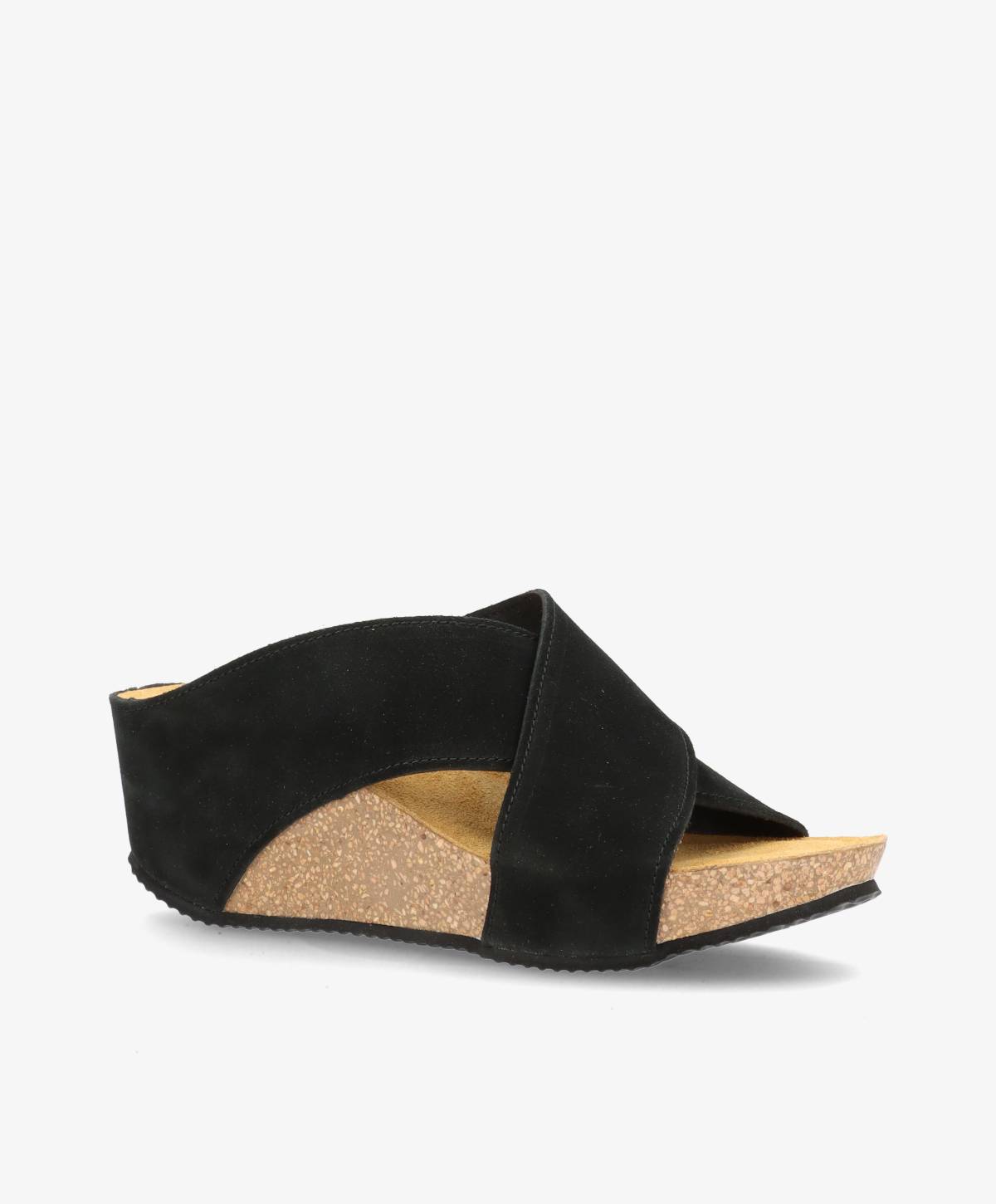 Shoedesign Copenhagen Shadow sandal, Black Suede