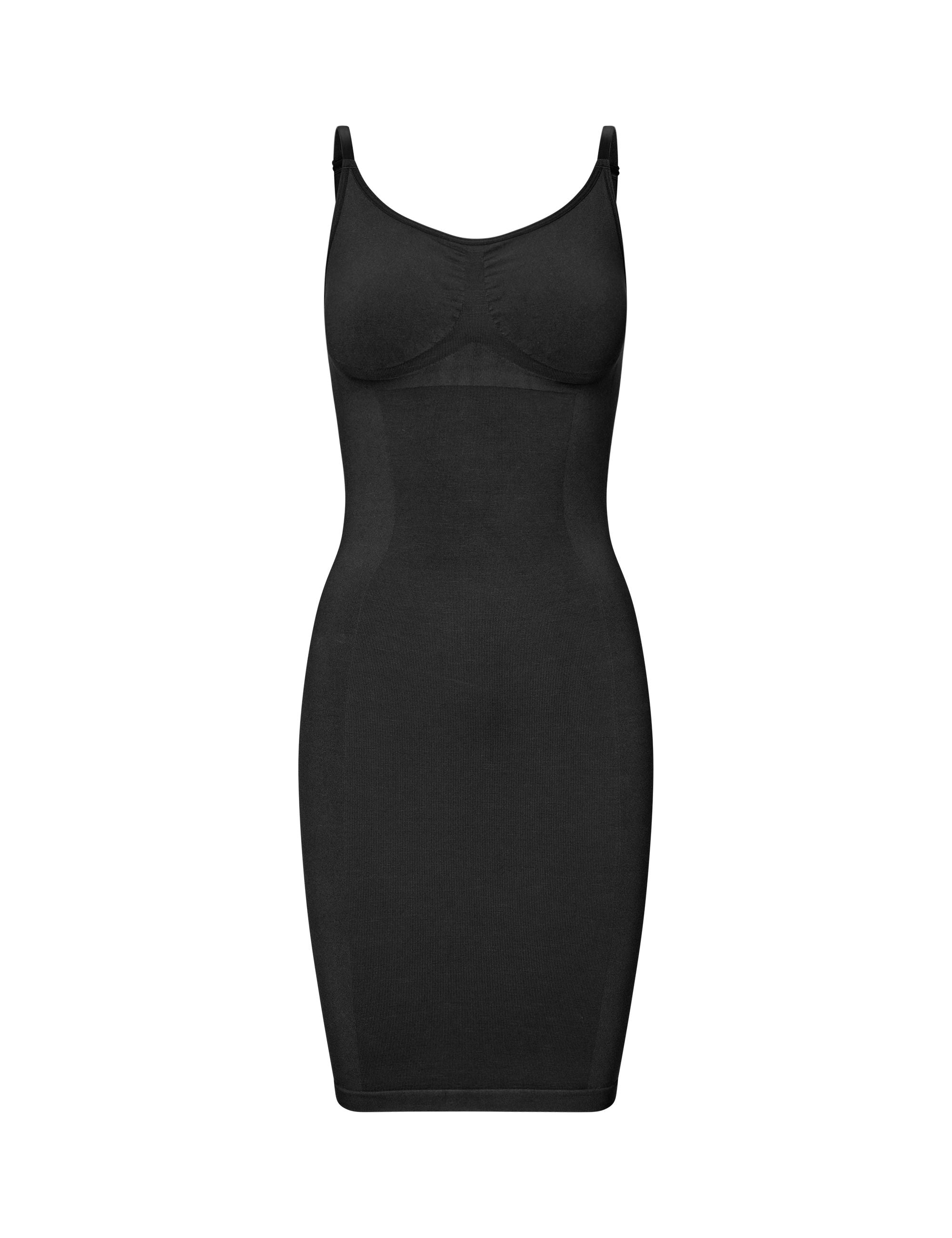 LYKKELAND Second Skin Slip Dress, Black