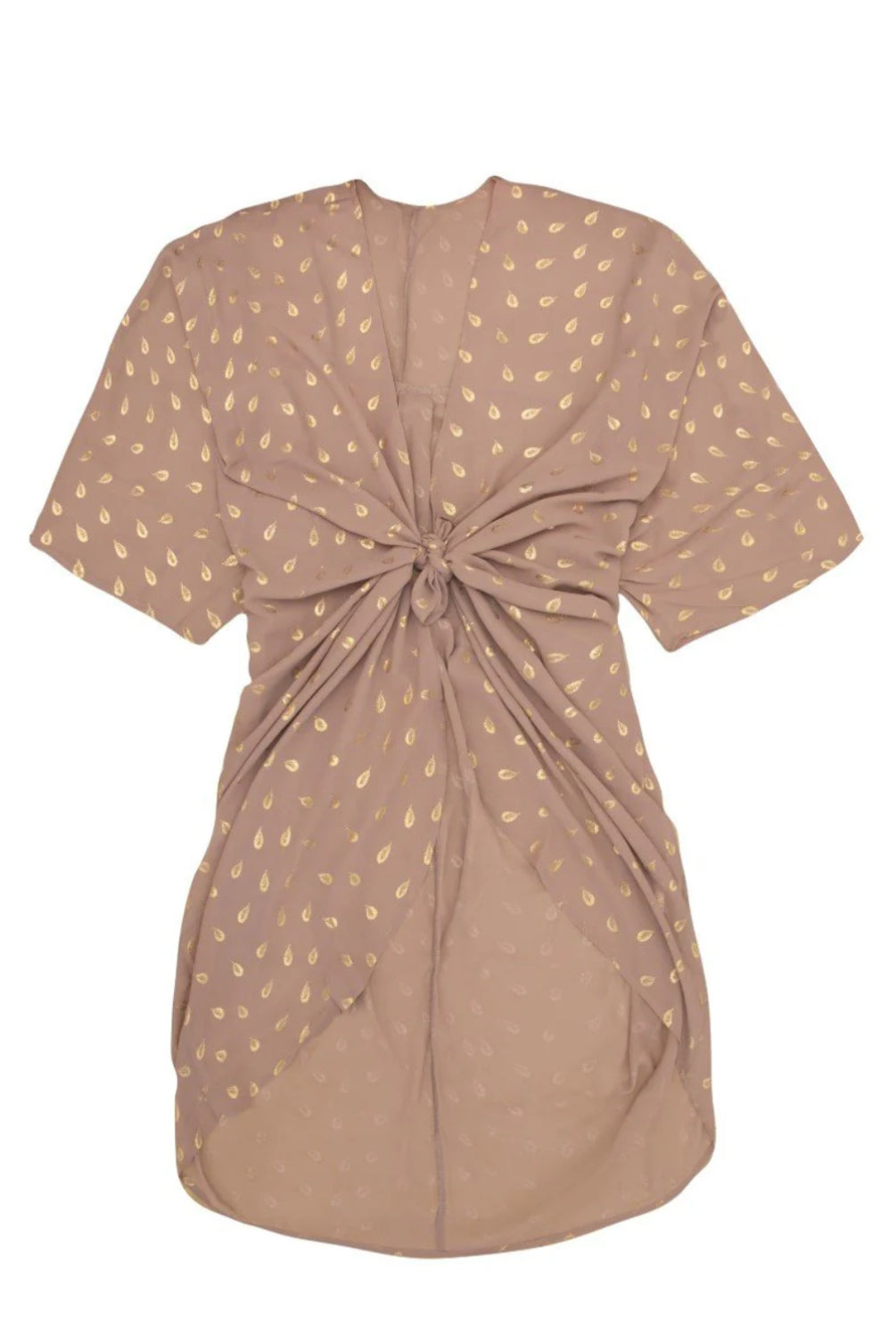 Dropps by Szhirley Breeze Kimono, Brown w/gold