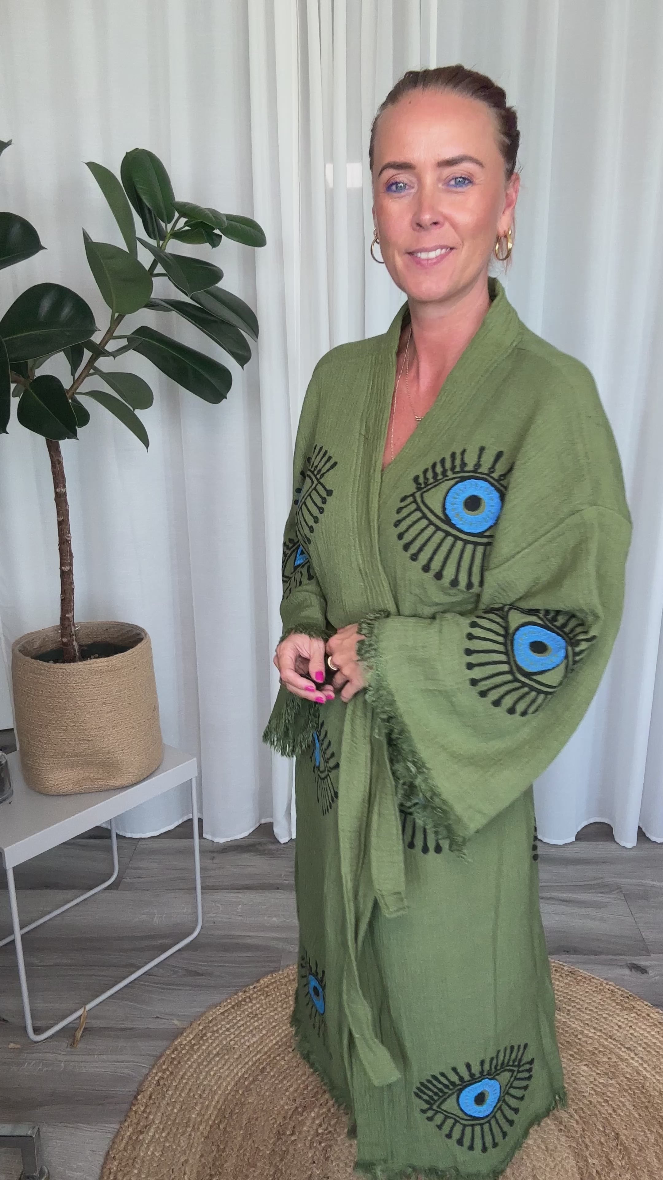 This Season Evil Eye Robe, Army