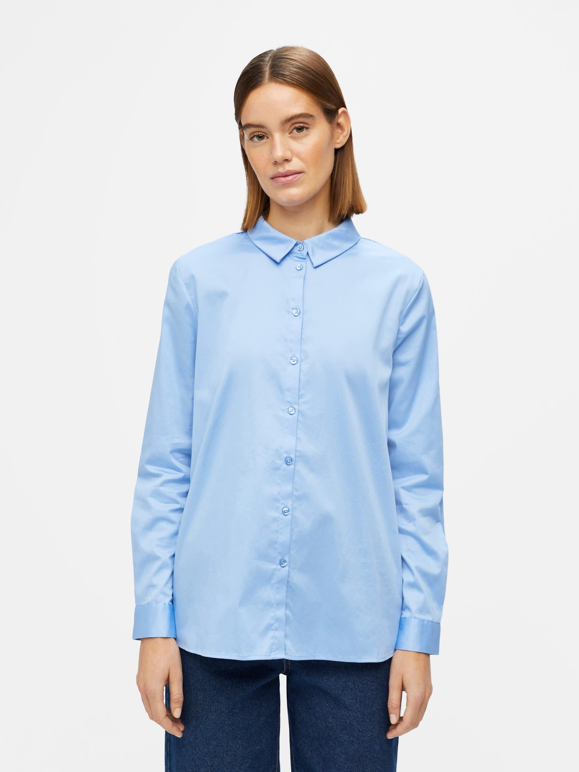 Object Roxa loose shirt - Blue