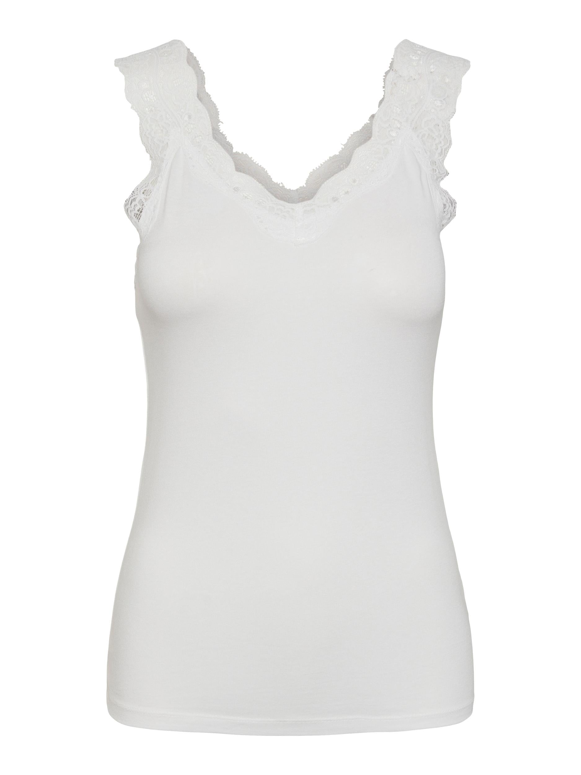 Pieces Barbera Lace Top - White